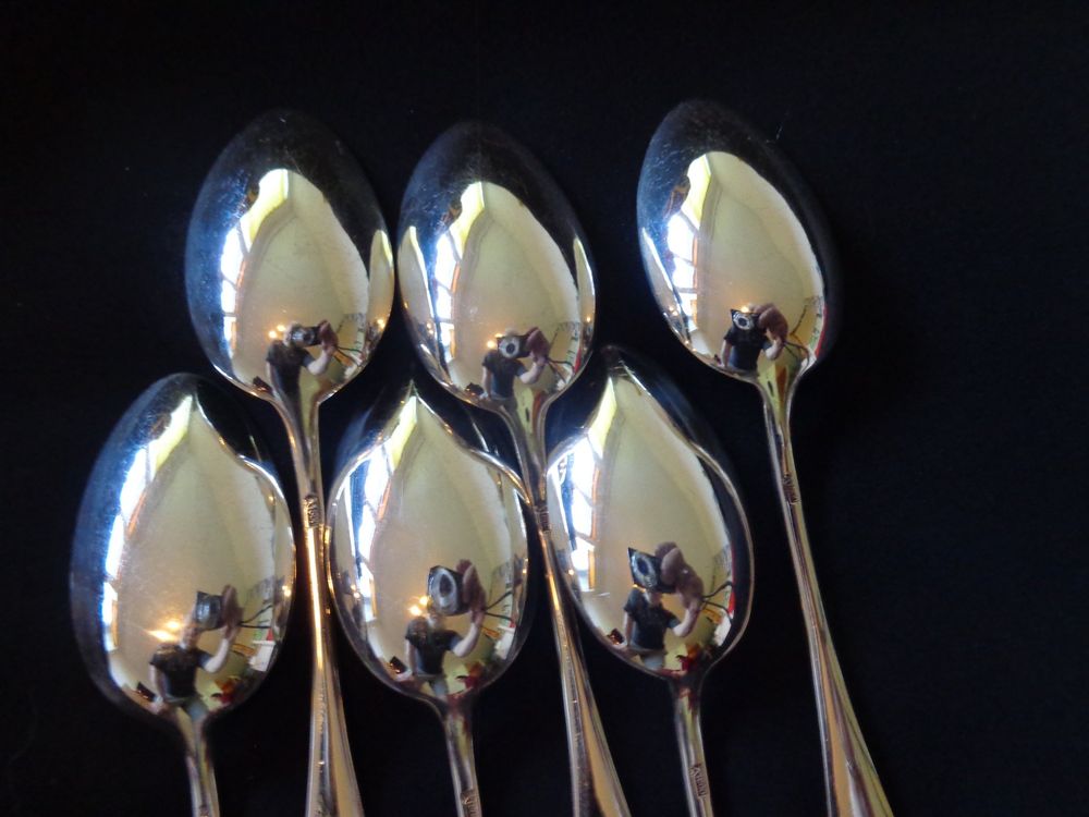 Jezler Cucchiai: - 6 X CUILLERES A DESSERTS JEZLER BAGUETTE ARGENT 800 – Nuovo (secondo la descrizione) da Morges venduto da argento.oro.65 6