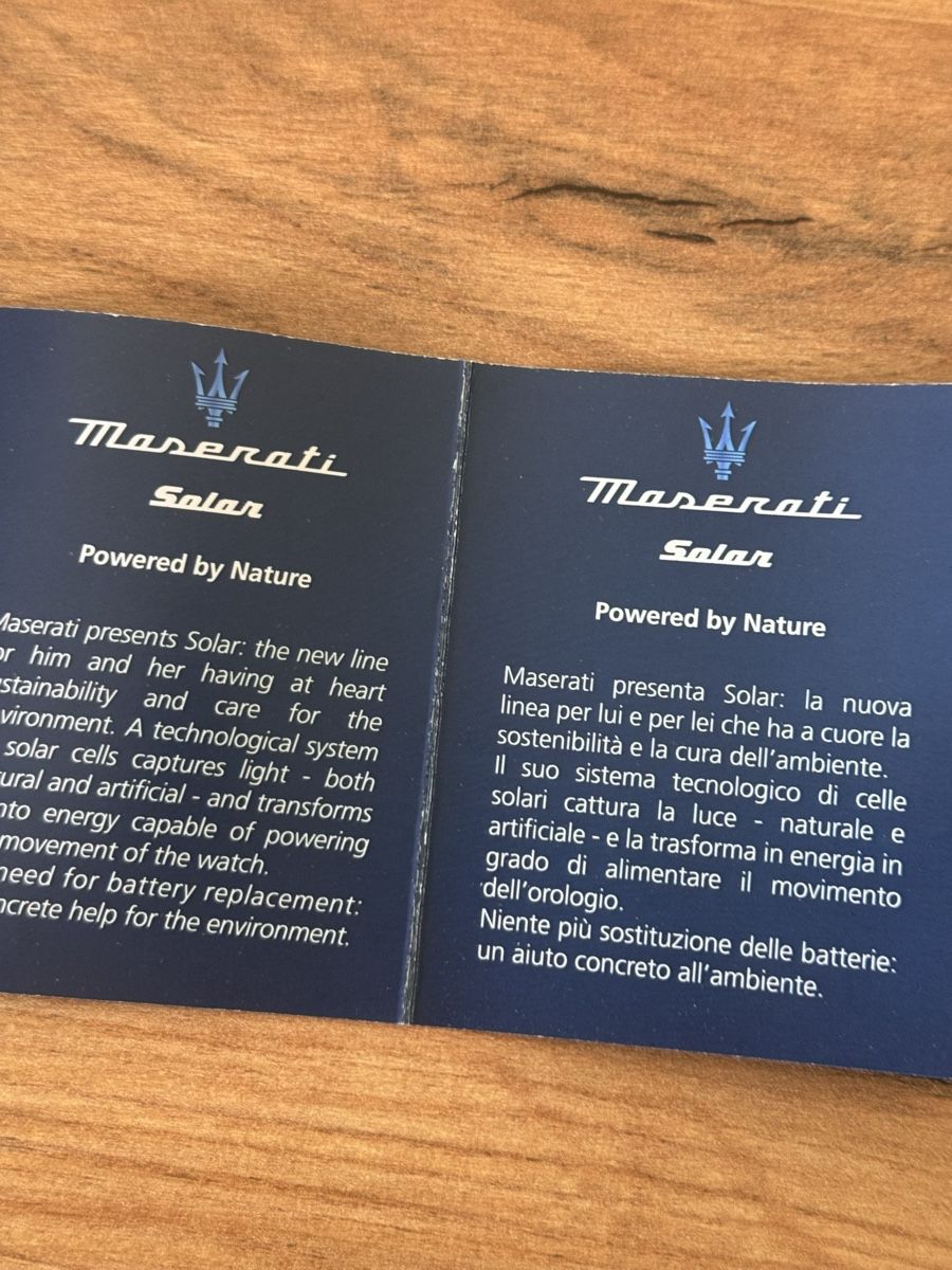 Maserati Orologi: MASERATI Solar Watch – Nuovo e nell'imballaggio originale da Ursy venduto da Martha_Laure 4