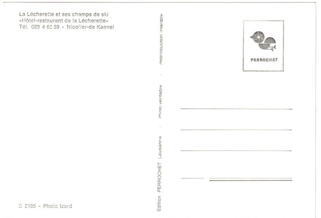 Cartoline postali: Col des Mosses - Retaurant + Skilift Lécherette – Usato da Binningen venduto da Mountainrider 1