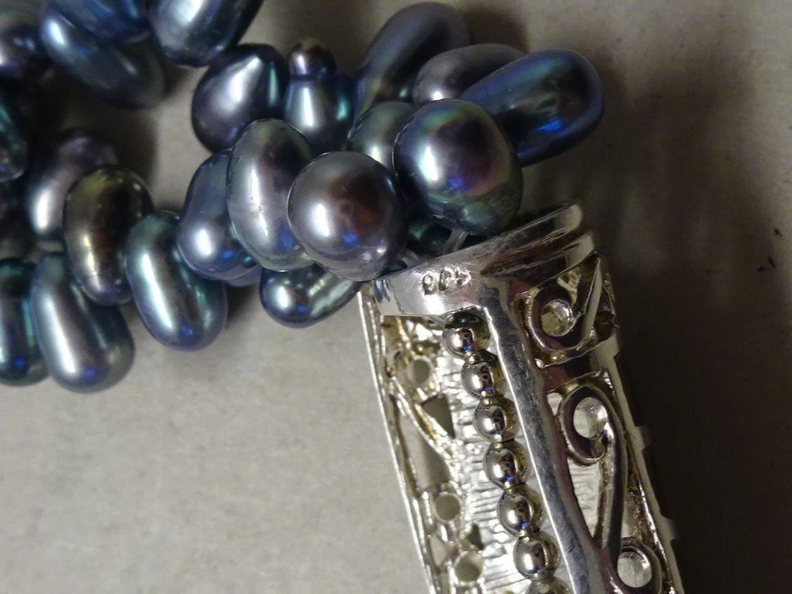 Catenine: Perlen Collier - 925er Silber – Usato da Esslingen venduto da eintagammeer 5