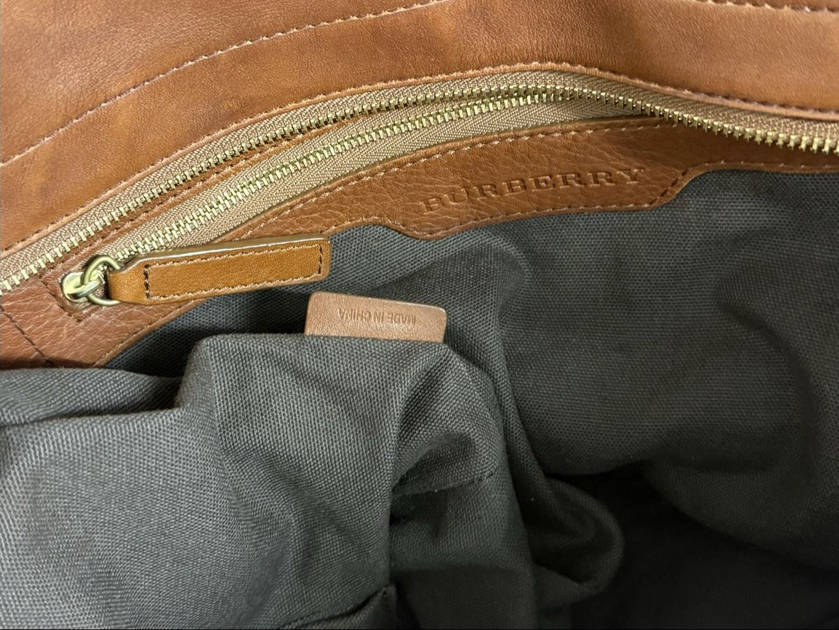 Burberry Borse da donna: Burberry Handtasche Check Nova Leder Braun – Usato da Zürich venduto da daki81 5