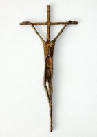 Kleines Bronze - Kruzifix « Edwin Huber » - 1983