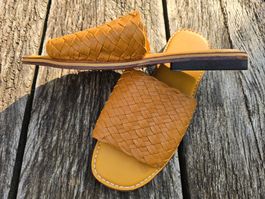 Leder: Sandalen Leder gelb (40)