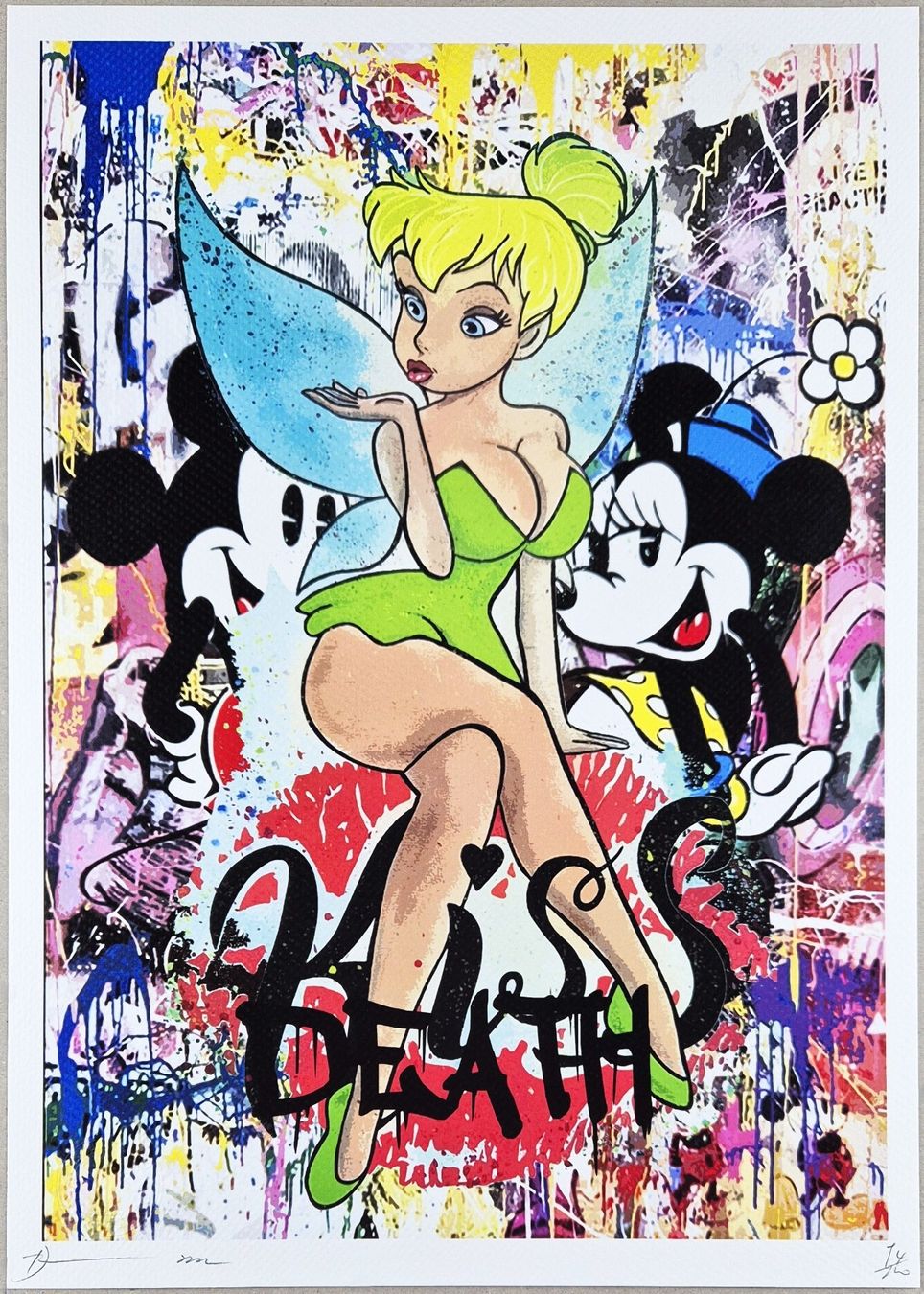 Grafica & Litografie: Death NYC Ltd Ed Pop Art Druck " Kiss Tinkerbell – Nuovo (secondo la descrizione) da Aesch BL venduto da Arts-Trader