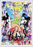Death NYC Ltd Ed Pop Art Druck " Kiss Tinkerbell