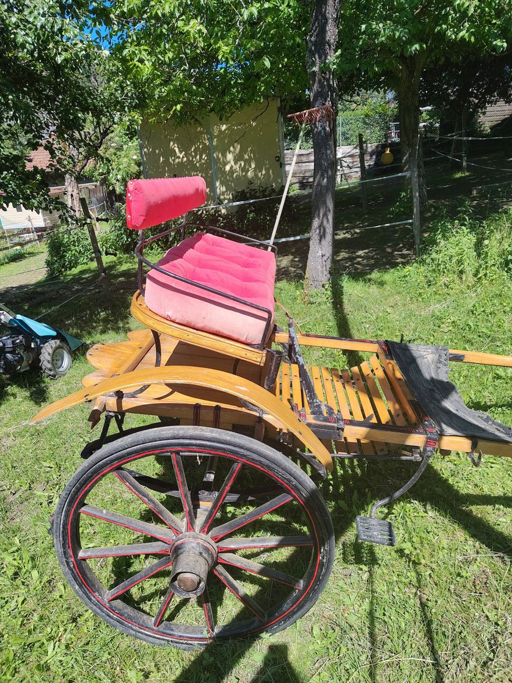 Carrozze: Restaurierte Einspänner Pferdekutsche mit roter Polsterung – Usato da Nunningen venduto da Stoffinator 2