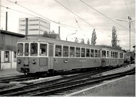 BTB Birsigtalbahn à Oberwil arrivant de Bâle