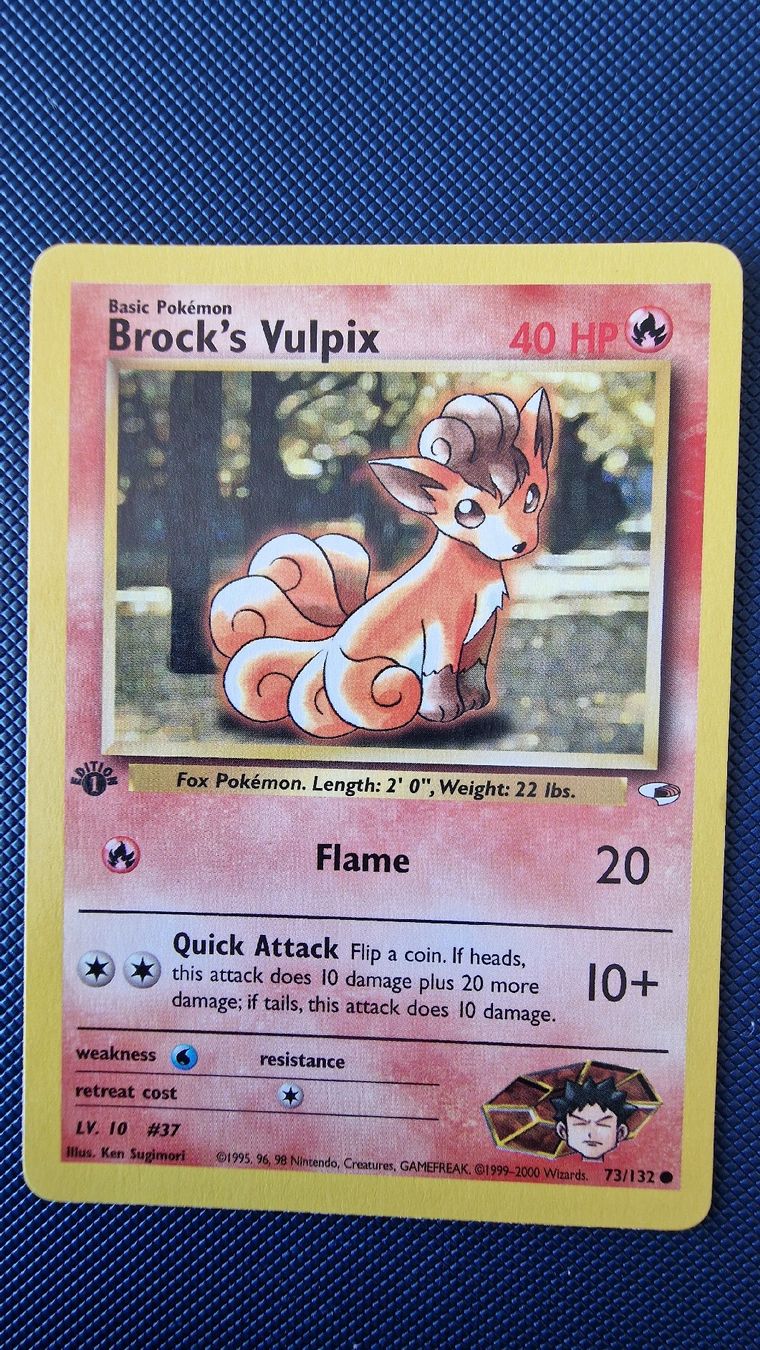 Pokémon Sammelbilder & Trading cards: Brock’s Vulpix [1st Edition] #73 – Pokémon Gym Heroes – Gebraucht aus Veytaux von PocketMonster