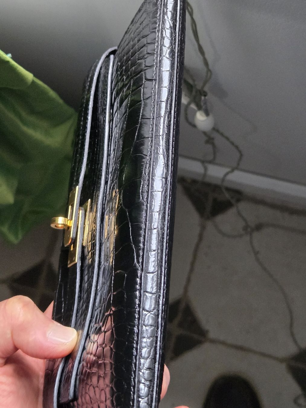 Hermès Portamonete: HERMES  KELLY ALLIGATOR WALLET – Usato da Zug venduto da f_t_827r 3