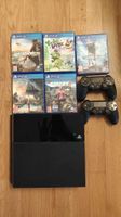 PS4 Konsole mit 4 Spielen und 2 Controllern