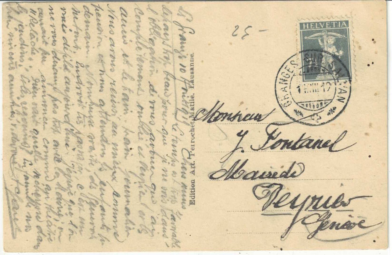 Cartoline postali: Salvan - Wanderer - randonneur – Usato da Ettingen venduto da Kartenplanet 1