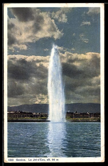 Cartoline postali: AK Genève, Le Jet-d`Eau – Usato da Berlin venduto da bartko-reher