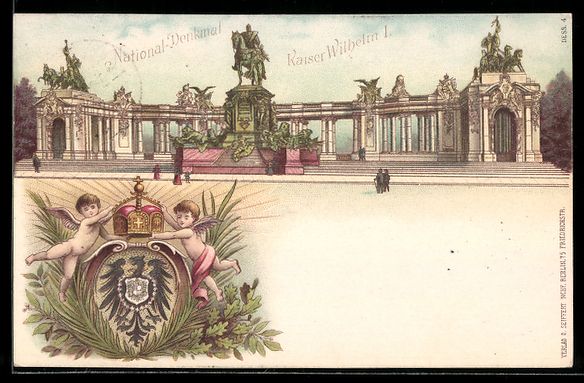Cancelleria postale: Litho Berlin, National-Denkmal Kaiser Wi – Usato da Berlin venduto da bartko-reher