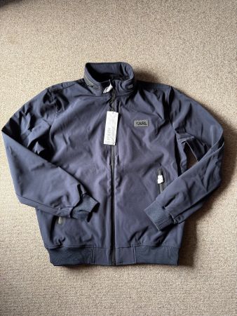 Neue Karl Lagerfeld leichte Jacke Blouson Herren Gr. 54 blau