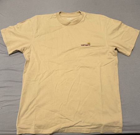 T-shirt Carhartt logo brodé beige taille XL état neuf