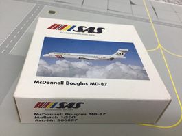 SAS MD-87 Modellflugzeug 1:500 Scandinavian Airlines Flug...