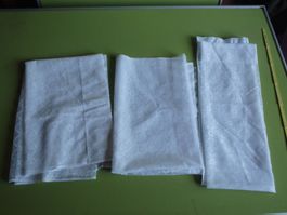 3er Set Vintage Fenster Vorhänge, transparent, Top Zustand!