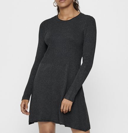 Jersey Kleid dunkelgrau 38 Gross