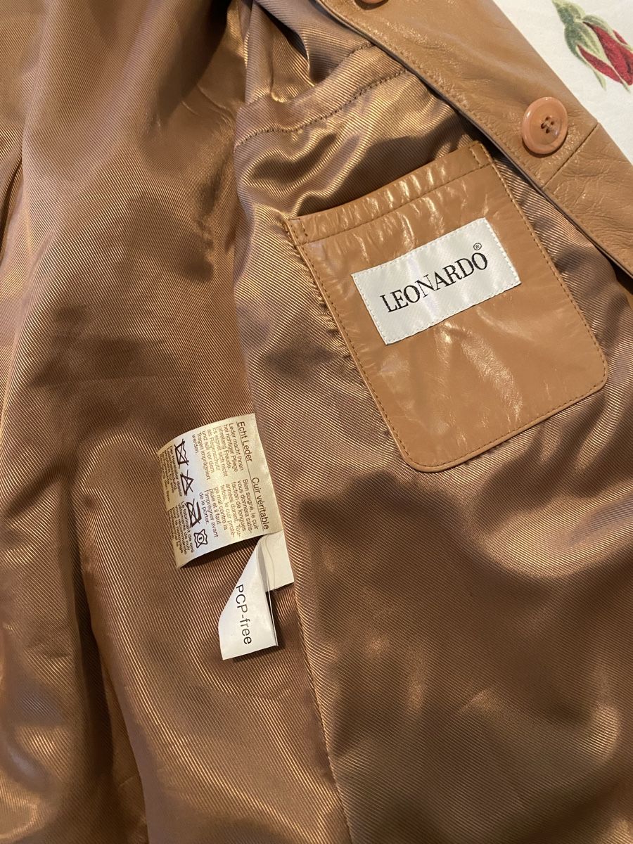 Cappotti: Leonardo Lederjacke - Beige Gr. 36 – Usato da Winterthur venduto da sony-6 3
