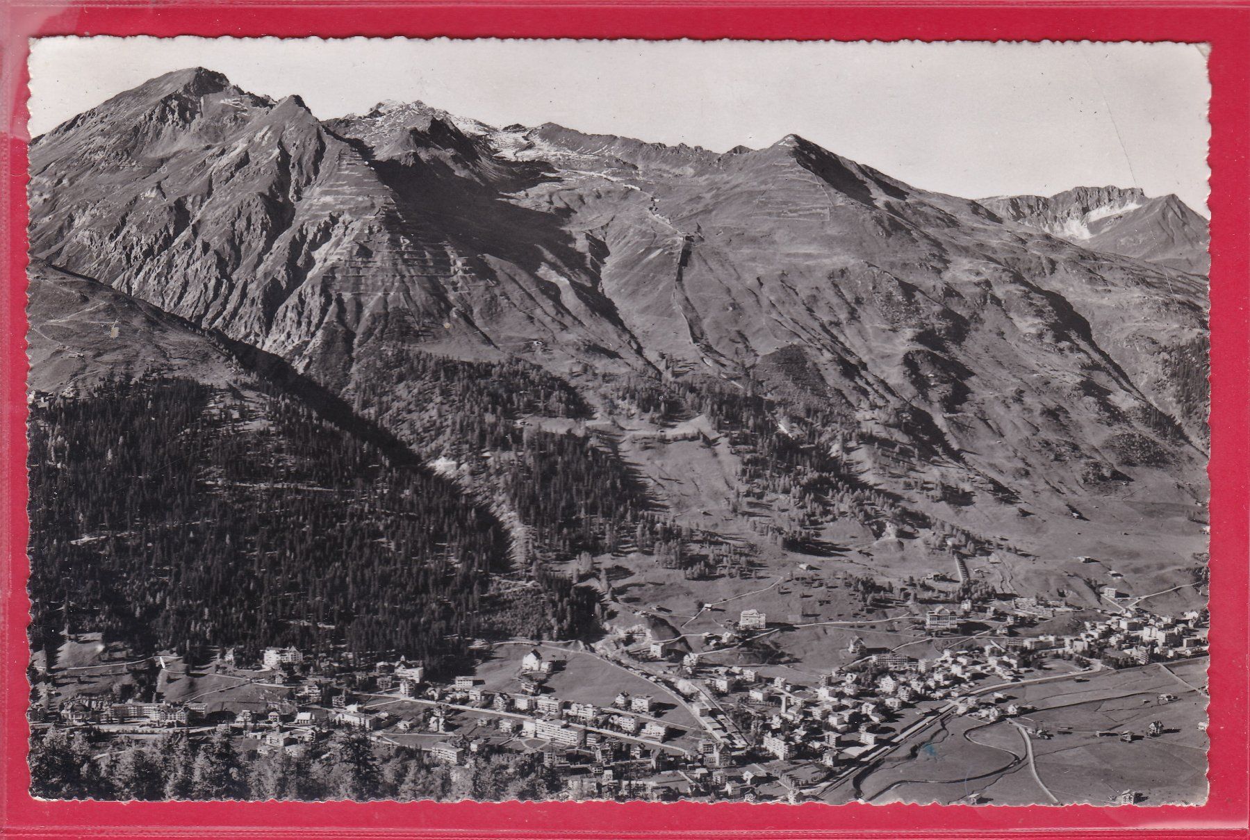Ansichtskarten: DAVOS-DORF, 8.7.1953, PARSENNBAHN – Gebraucht aus Oberrieden von Gebirgsstelze