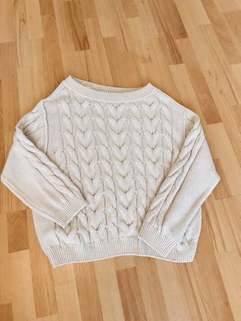 Pull&Bear Strickpullover beige Grösse L 