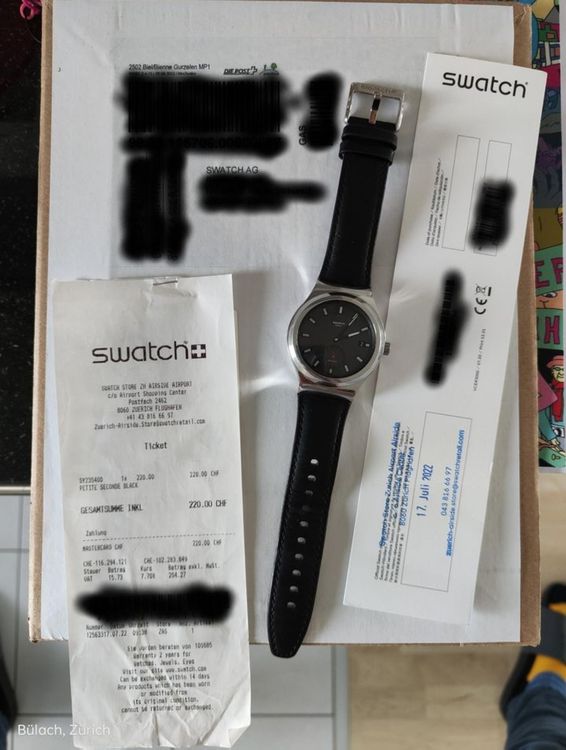 Swatch petite seconde discount black