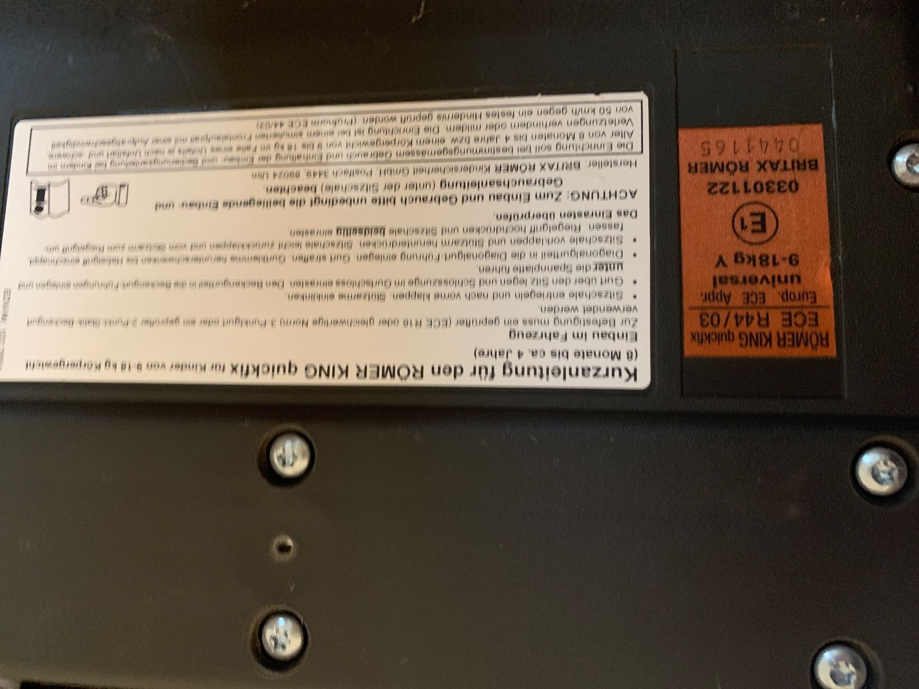 Britax Römer Seggiolini per auto: Kindersitz, Marke Römer, 9-18 kg – Usato da Laupersdorf venduto da ret_mw5l 3