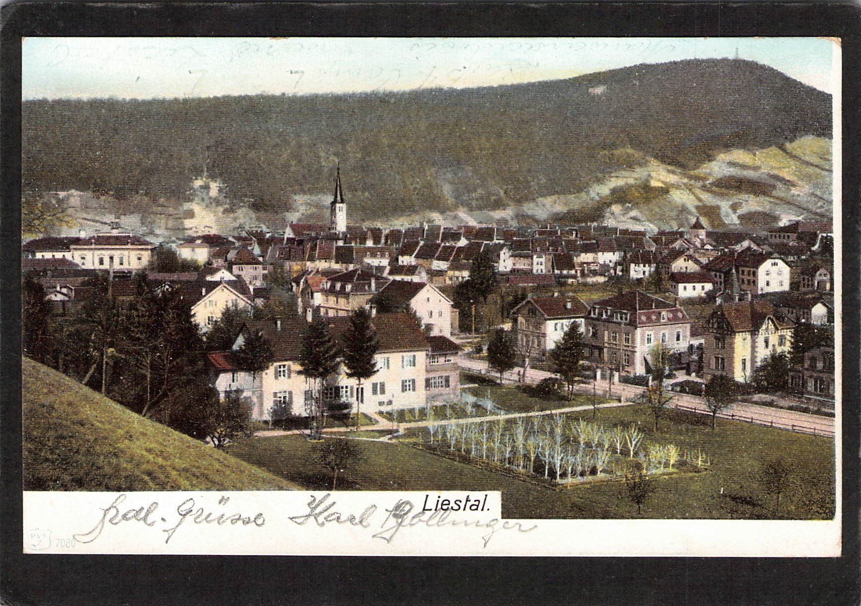 Cartoline postali: Gruss aus Liestal BL , gel. 1903 – Usato da Reichenburg venduto da Pipo-67