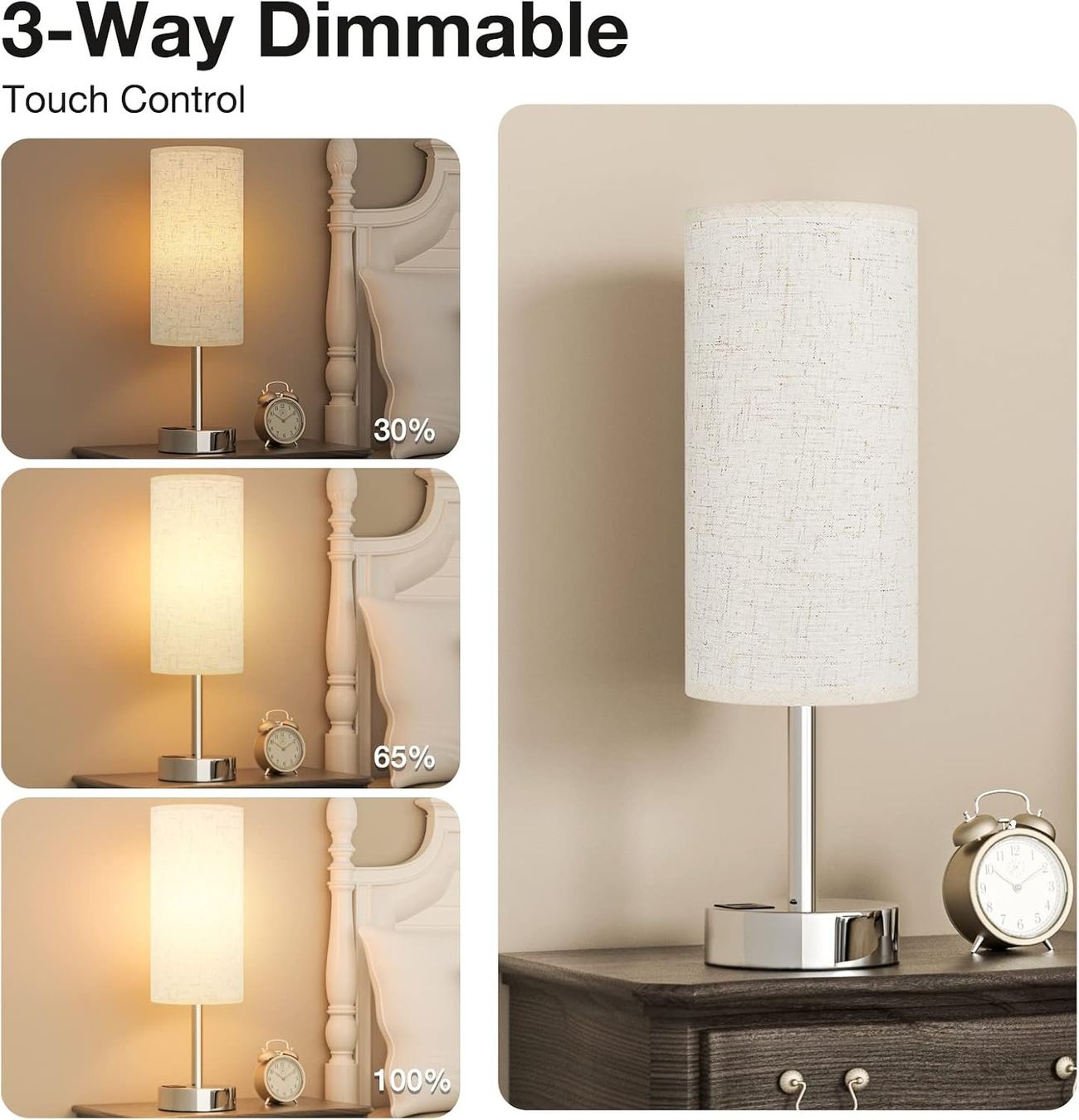 Lampen: Nachttischlampe Touch Dimmbar, Tischlampe mit Ladefunktion – Neu und originalverpackt aus Nuglar von SaleRitter 1