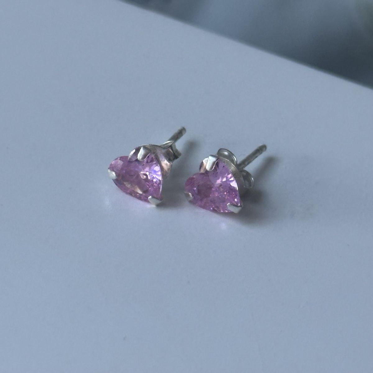 Orecchini pendenti & Orecchini a lobo: Silber 925 Rosa Herz Ohrstecker – Nuovo (secondo la descrizione) da Givisiez venduto da dor_xb9k