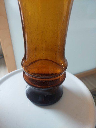 Vasi & Recipienti: Vintage Bubble Glasvase, bernsteinfarben – Usato da Hergiswil NW venduto da maiette-23.N 1