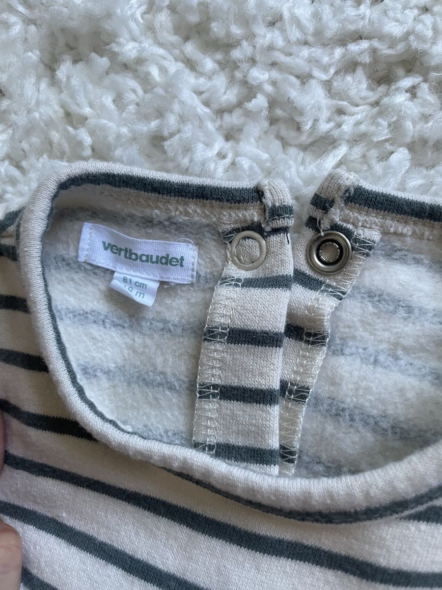 Pyjamas & Ähnliches: Barboteuse bébé garçon Vertbaudet rayée avec voitures 18mois – Neu (gemäss Beschreibung) aus Versoix von Pti-pois 2