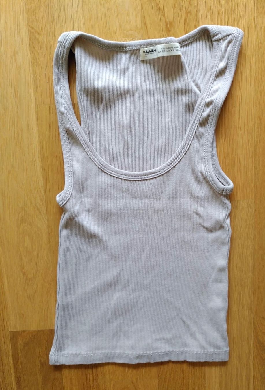 Pull&Bear Tops: Pull&Bear Tanktop XS * gerippt, beige – Gebraucht aus Basel von AufeinenBlick