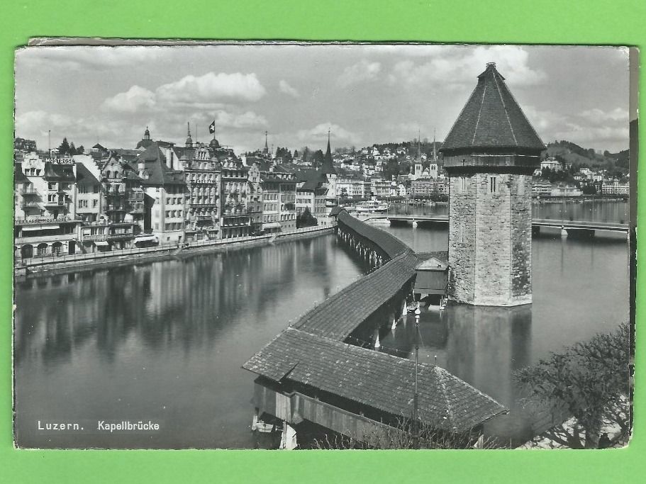 Cartoline postali: Luzern Kappelbrücke – Usato da Zürich venduto da t24_de