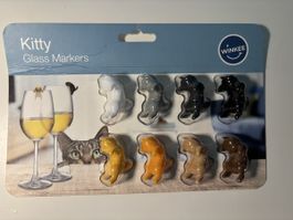 NEU! WINKEE Kitty Glasmarker Set 8 Stück