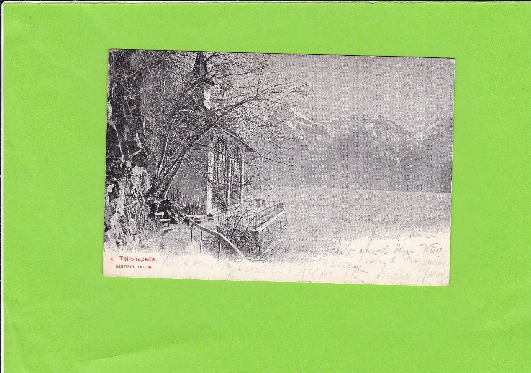 Cartoline postali: Tellskapelle--1908 versendet – Usato da St. Peterzell venduto da neckertal