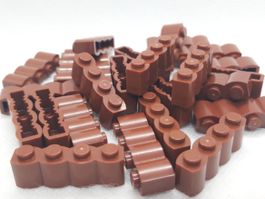 Lego 25 Stk. Palisade Brick 1x4 reddish brown (new)