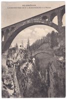 AK Solisbrücken (Auto / Zug) 1913, ab Solis Graubünden
