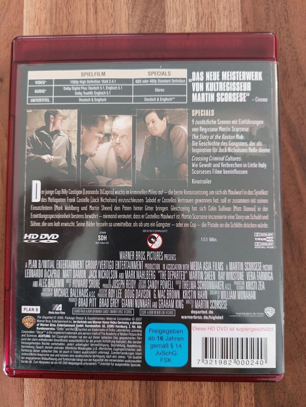 Tutti i DVDs: HD DVD - Departed Unter Feinden – Usato da Rheinfelden venduto da FilmAuktion 1
