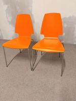 2x Ikea Vilmar Stuhl in orange, stapelbar