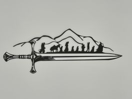 Déco Murale Seigneur des Anneaux - Épée Métal