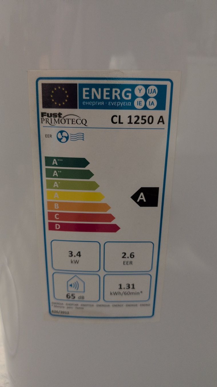 Primotecq Condizionatori: Fust Primotecq CL 1250 A – Difettoso da Winterthur venduto da Tzen 2
