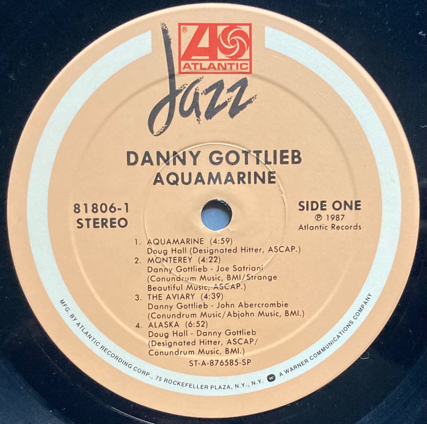 Schallplatten: DANNY GOTTLIEB - AQUAMARINE – Gebraucht aus Poliez-Pittet von Newtown-Records 2