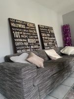 2x TOP Wandbilder Leinwand, Vintag, Shabby Chic 89x89cm