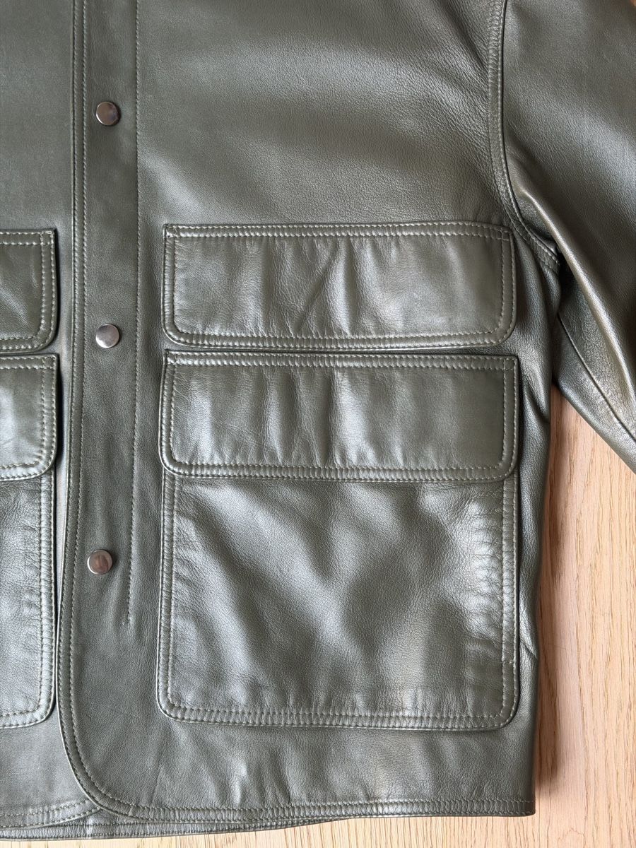 Giacche: Leather Jacket - Green Olive - Size M  – Nuovo (secondo la descrizione) da Zürich venduto da dav_ylk6 4