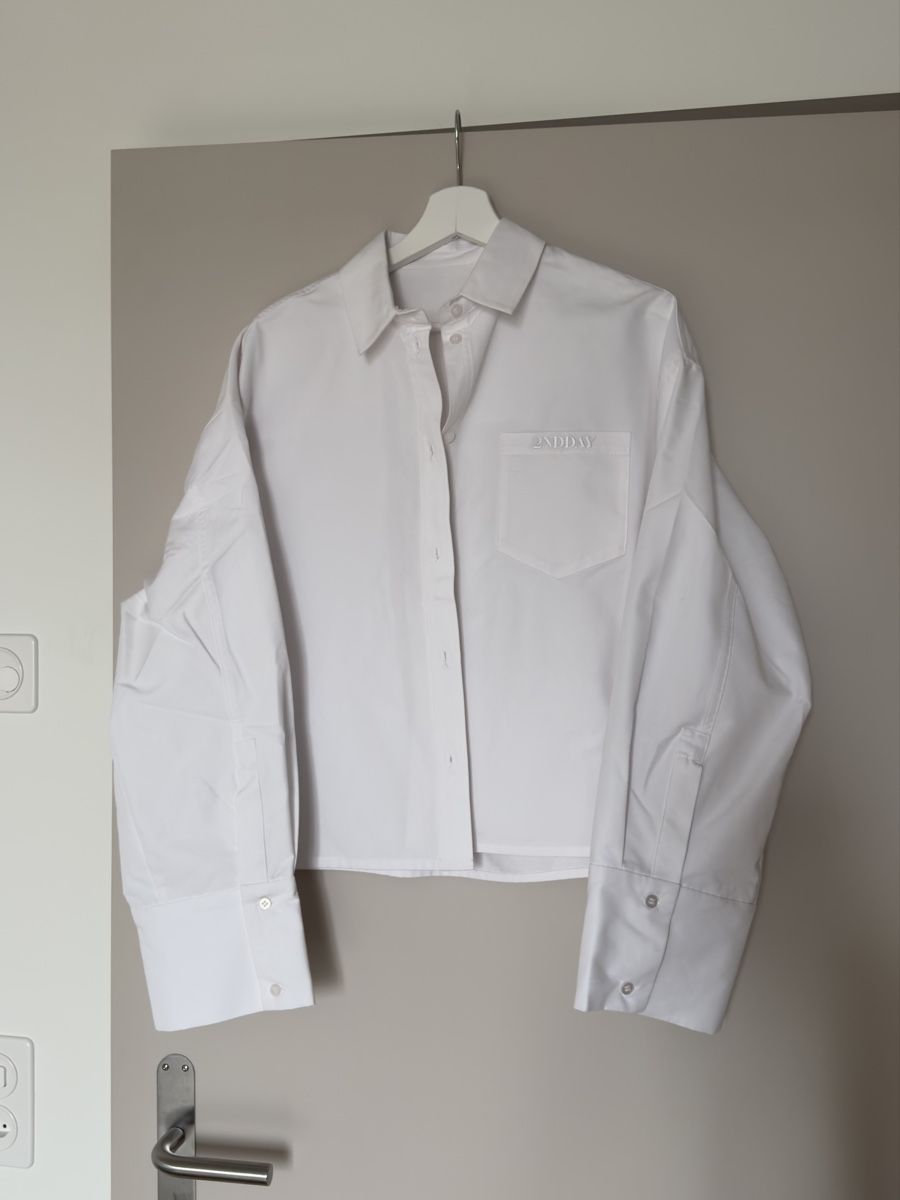 Blusen: 2nd Day Cropped Oversize Hemdbluse, EU38 – Neu (gemäss Beschreibung) aus Kloten von preloved9 2