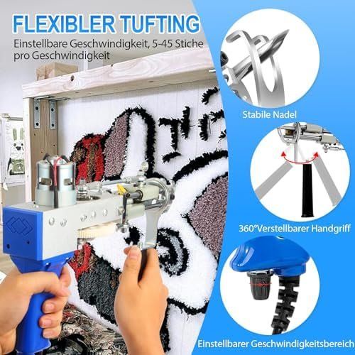 Toutes les machines: Tufting Gun Teppich Trimmer 2 1 Cut Loop Pile Schere Tuch – Neuf avec emballage d'origine à Hundwil par tec_mm27 3