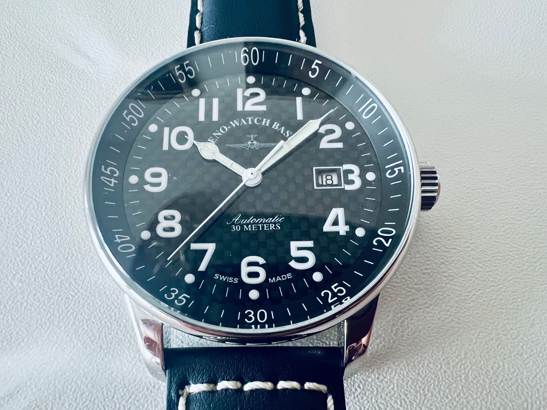 Zeno Orologi: ZENO X-Large 44mm Pilot Carbon - Automatic Date - SRP Fr.933 – Nuovo e nell'imballaggio originale da Le Mont-sur-Lausanne venduto da LycaGallery 2