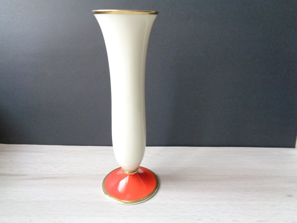 ANTIK ROSENTHAL VASE EDEL PORZELLAN MIT GOLDRAND SELTEN RAR Kaufen