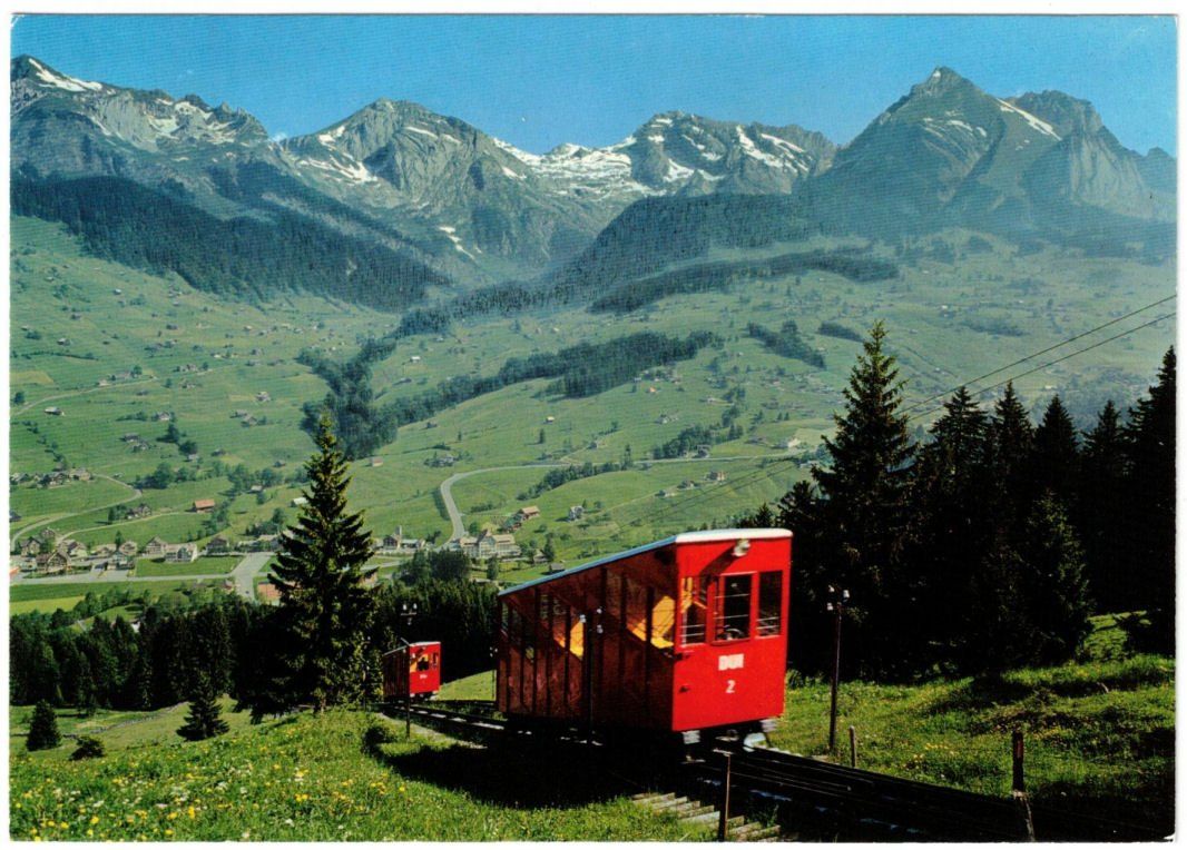 Ansichtskarten: Unterwasser - Standseilbahn Iltios – Gebraucht aus Binningen von Mountainrider